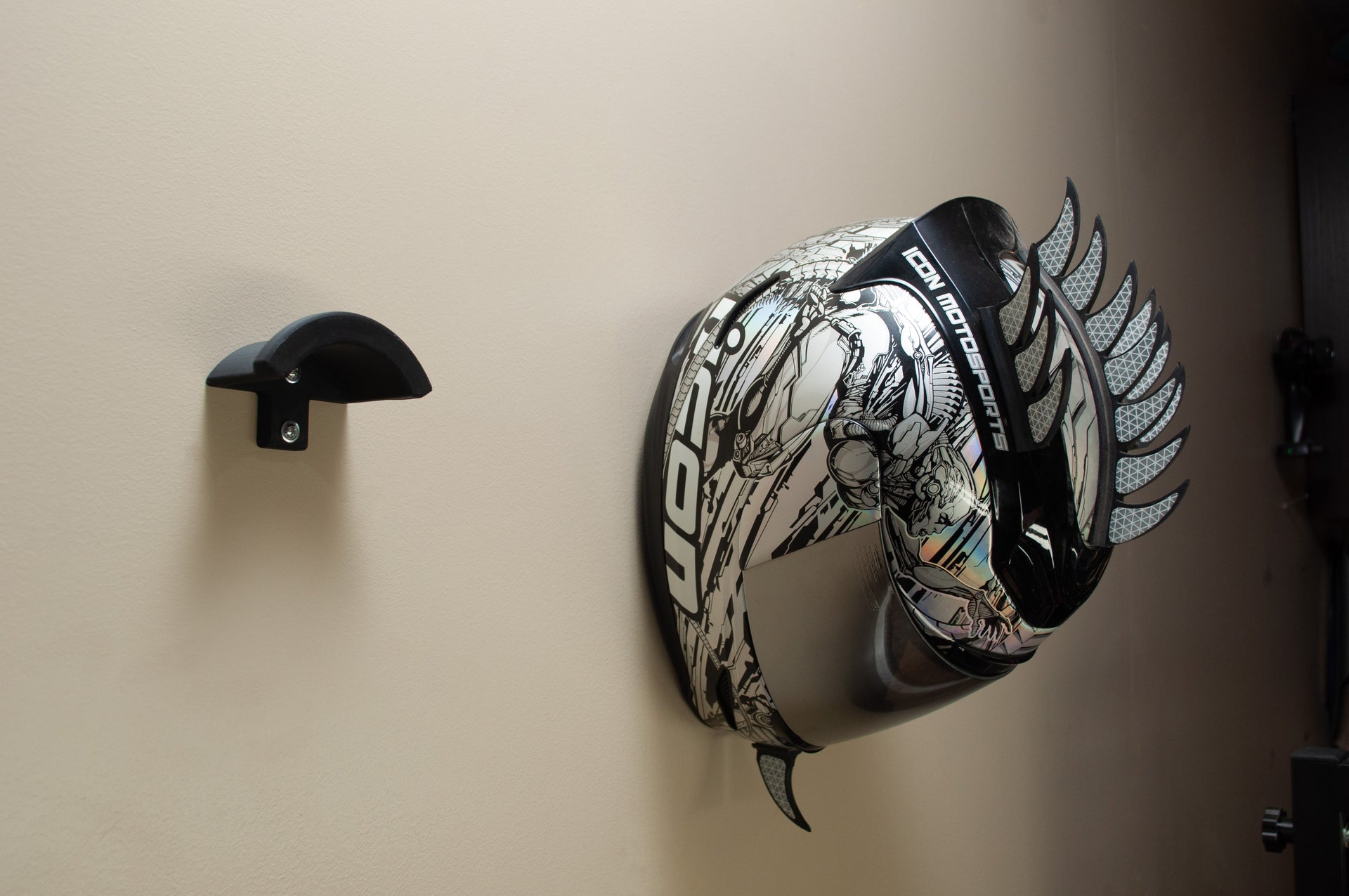 bike wall mount with helmet storage Helmet Wall Mount