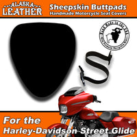 Harley Davidson Street Glide Sheared Sheepskin Buttpad® by Alaska Leather | Premium Motorcycle Seat Cover