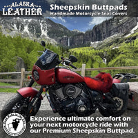 Sheepskin Buttpad® Motorcycle Seat Cover for the BMW S1000 RR, S1000 R, Rider/Driver Saddle by Alaska Leather
