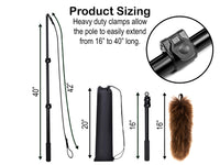 Adjustable Telescopic Flirt Pole with Durable Sheepskin Lure - Dog Training and Exercise Kit