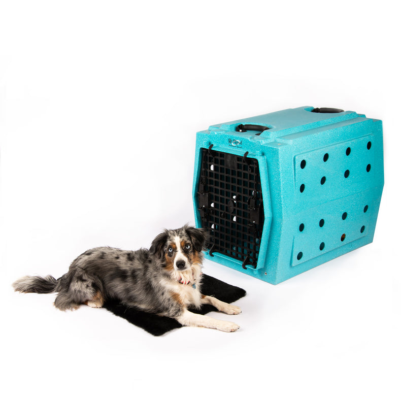 Premium Sheepskin Dog Kennel Bed Pad for Ruff Land Kennels - Black Sheared