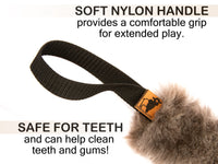 Sheepskin Soft Bite Dog Tug - Training Toy, Building Drive, Interactive Play, Prey Drive, Tug Toy, Real Sheepskin, Dual Handles