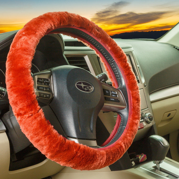 Sheepskin Steering Wheel Cover - All-Season Comfort
