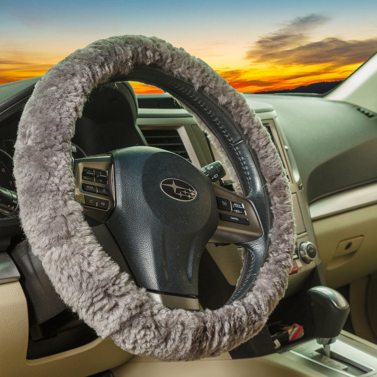 Sheepskin Steering Wheel Cover - All-Season Comfort