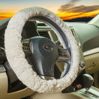Sheepskin Steering Wheel Cover - All-Season Comfort
