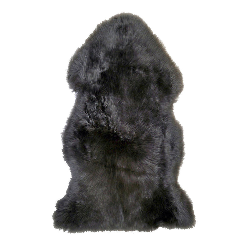 Single Pelt Sheepskin Long Wool Rug - Pewter