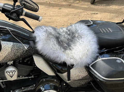 Small Sheepskin Buttpad - Motorcycle Seat Cover – Alaska Leather