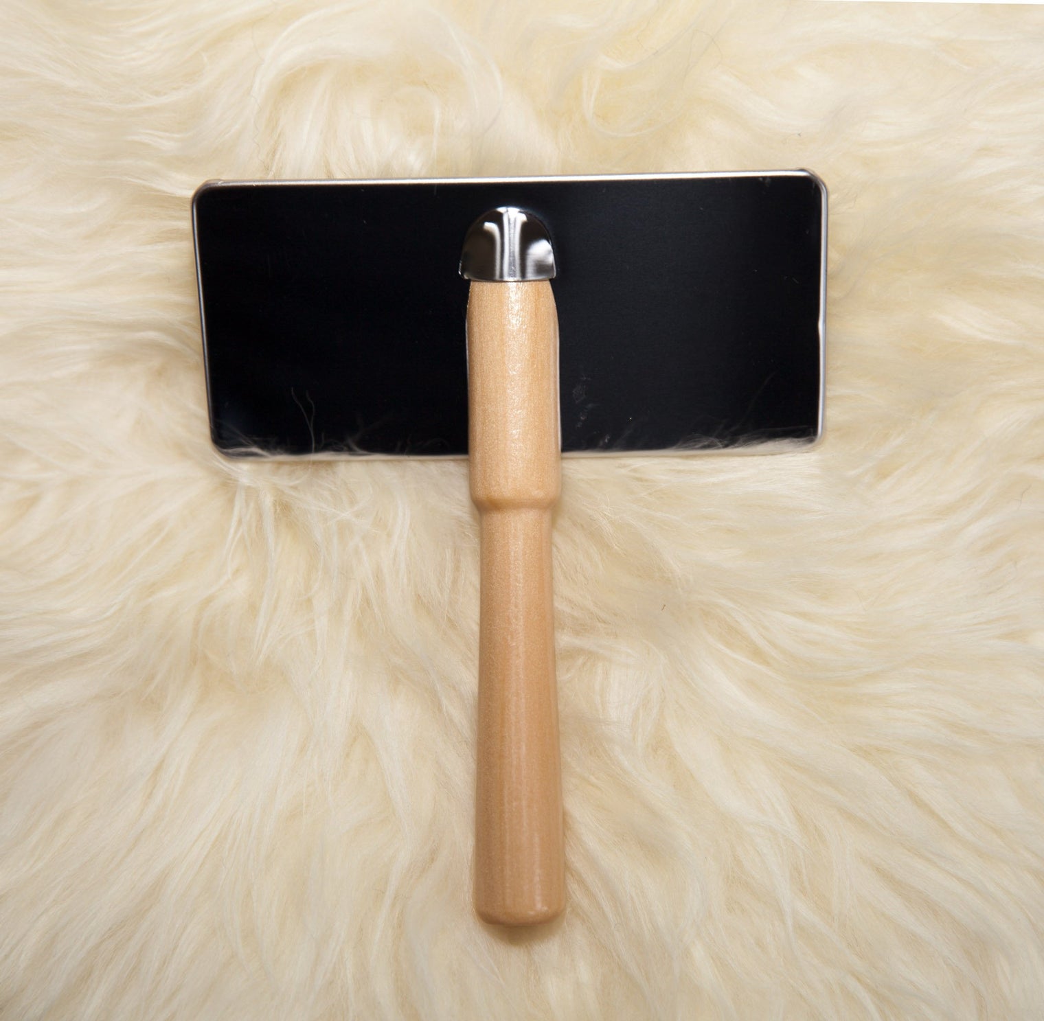 Back of Sheepskin Care Brush