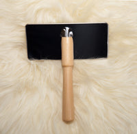 Back of Sheepskin Care Brush